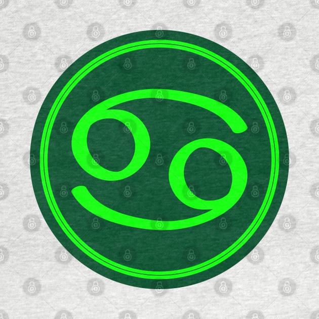 Cool Green Cancer Symbol by MysticZodiac